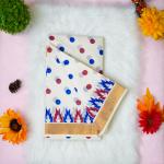 Traditional kerala handloom saree - polka dots