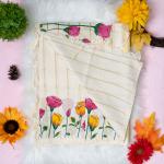 Traditional kerala handloom saree - Printed floral design