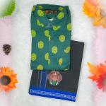 Size 40 - Kathakali printed full sleeve green yellow shirt with matching dhoti for men