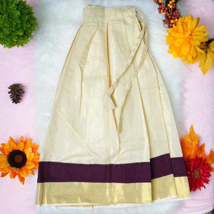 Traditional kerala pattupaavada and blouse - 6 yr old