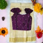 Traditional kerala pattupaavada and blouse - 5 yr old