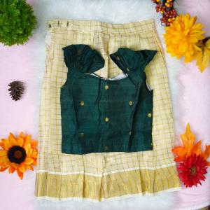 Traditional kerala pattupaavada and blouse - 5 yr old