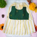 4 yr old - Traditional kerala pattupaavada and blouse with lining