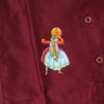 3 yr old - Kids traditional kerala printed silk shirt with matching printed velcro dhoti