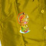 6 yr old - Kids traditional kerala printed silk shirt with matching printed velcro dhoti